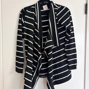 NYMPHE Monochrome Black & White Striped Cardigan